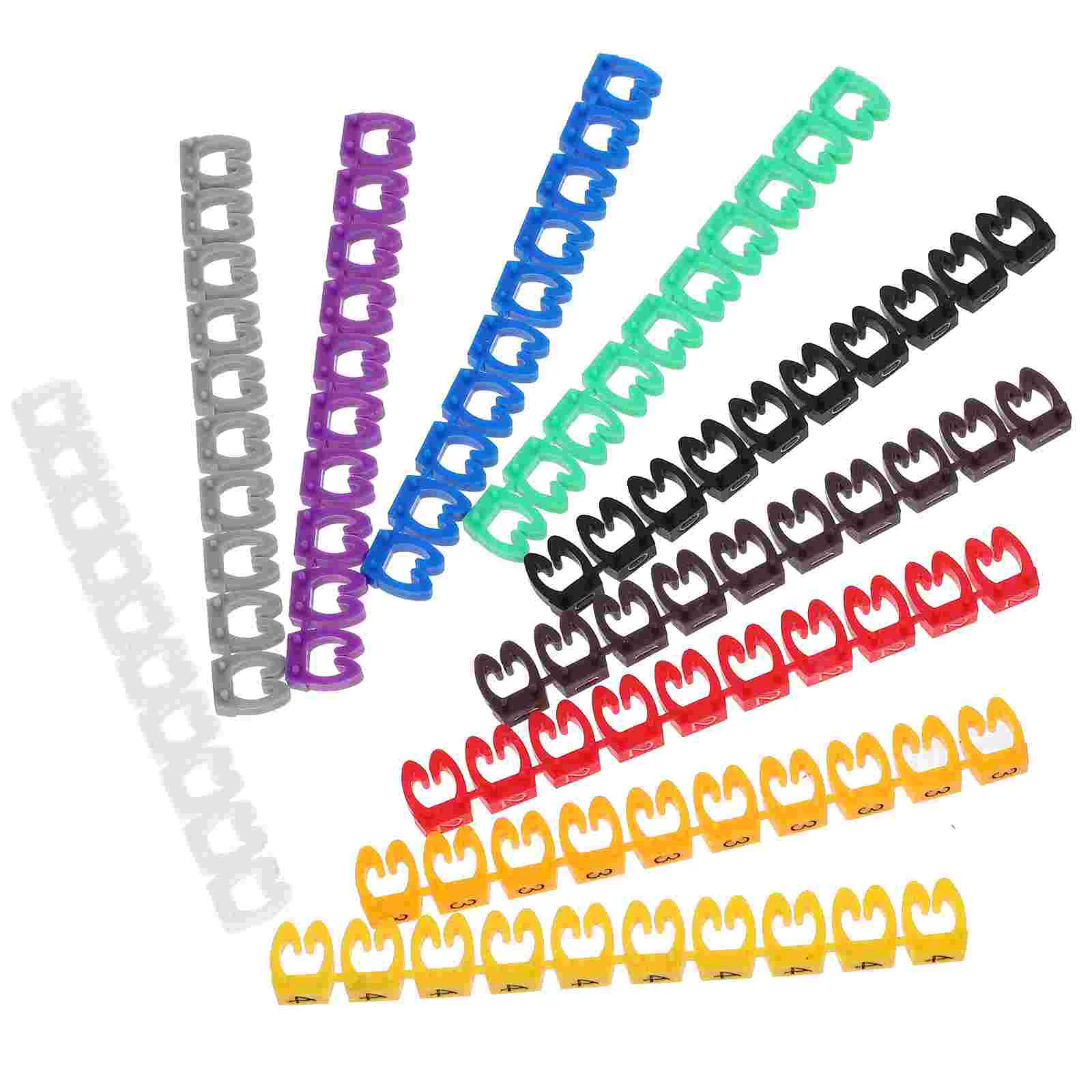 150 Pcs Wire Number Label Write on Cable Stickers Cord Labels for Electronics Digital Line Plastic Markers