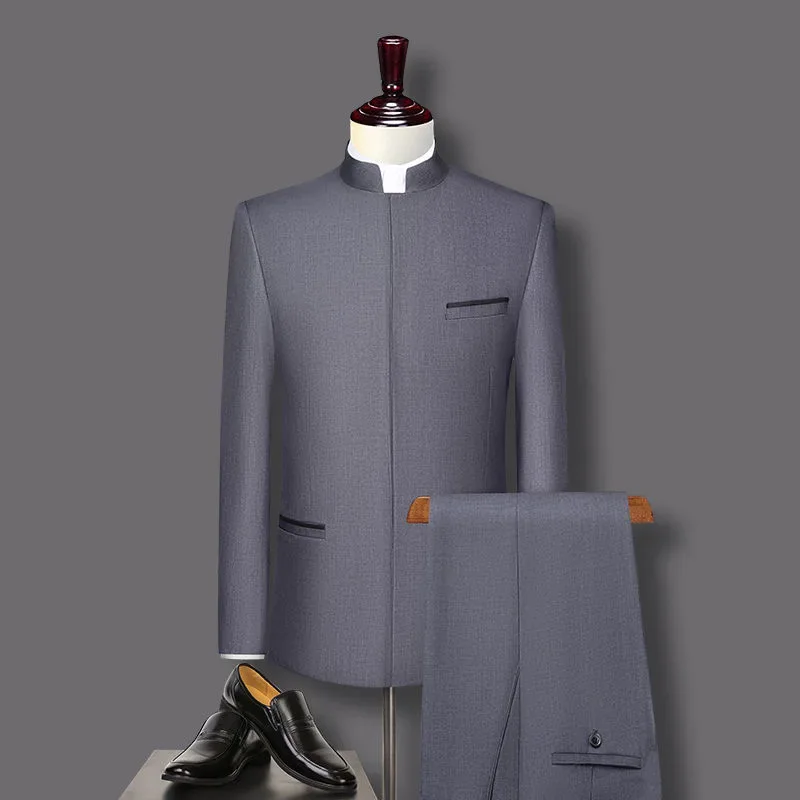 

643Versatile groom Zhongshan suit jacket casual spring and autumn retro groomsmen trend