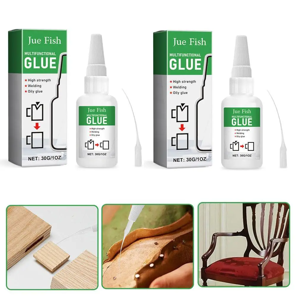 1/2pcs Jue Fish Multifunctional Adhesive Shoe Gule Wood Strong Adhesive Sol Transparent Waterproof Object Adhesive Adhesive E6r1