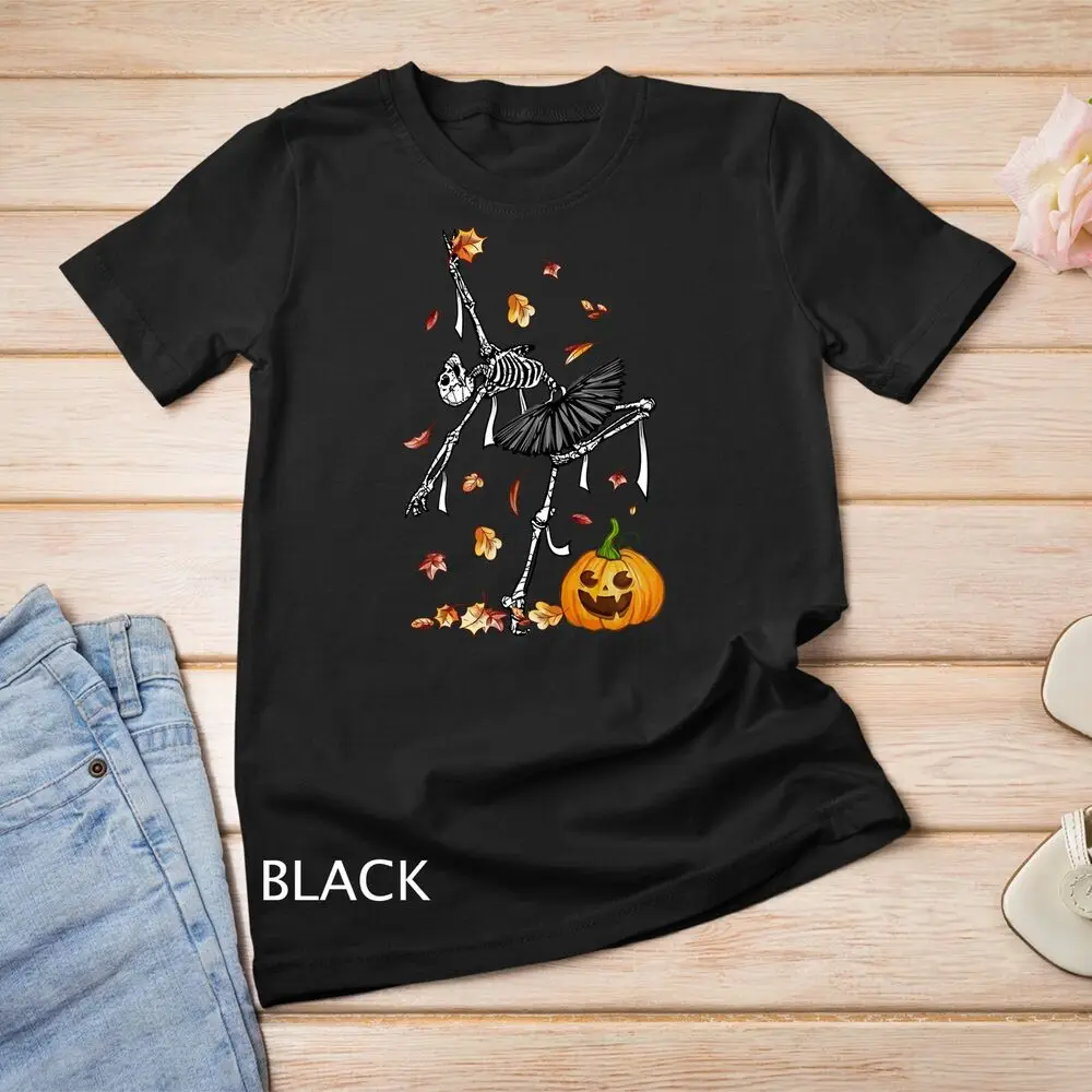 Ballerina Ballerina scheletro Costume di Halloween regalo autunnale t-shirt Unisex