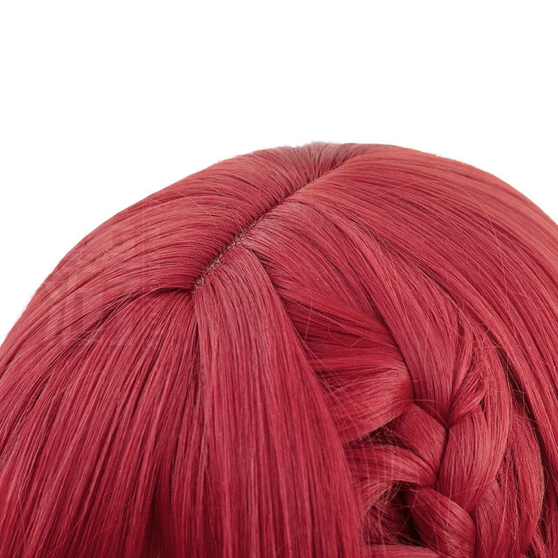 Anime Hyoma Chigiri Peruca Cosplay, Fechadura Azul, Cabelo Sintético Vermelho, Resistente ao Calor, Festa de Halloween, Boné Grátis, Cosplay, 55cm, Novo