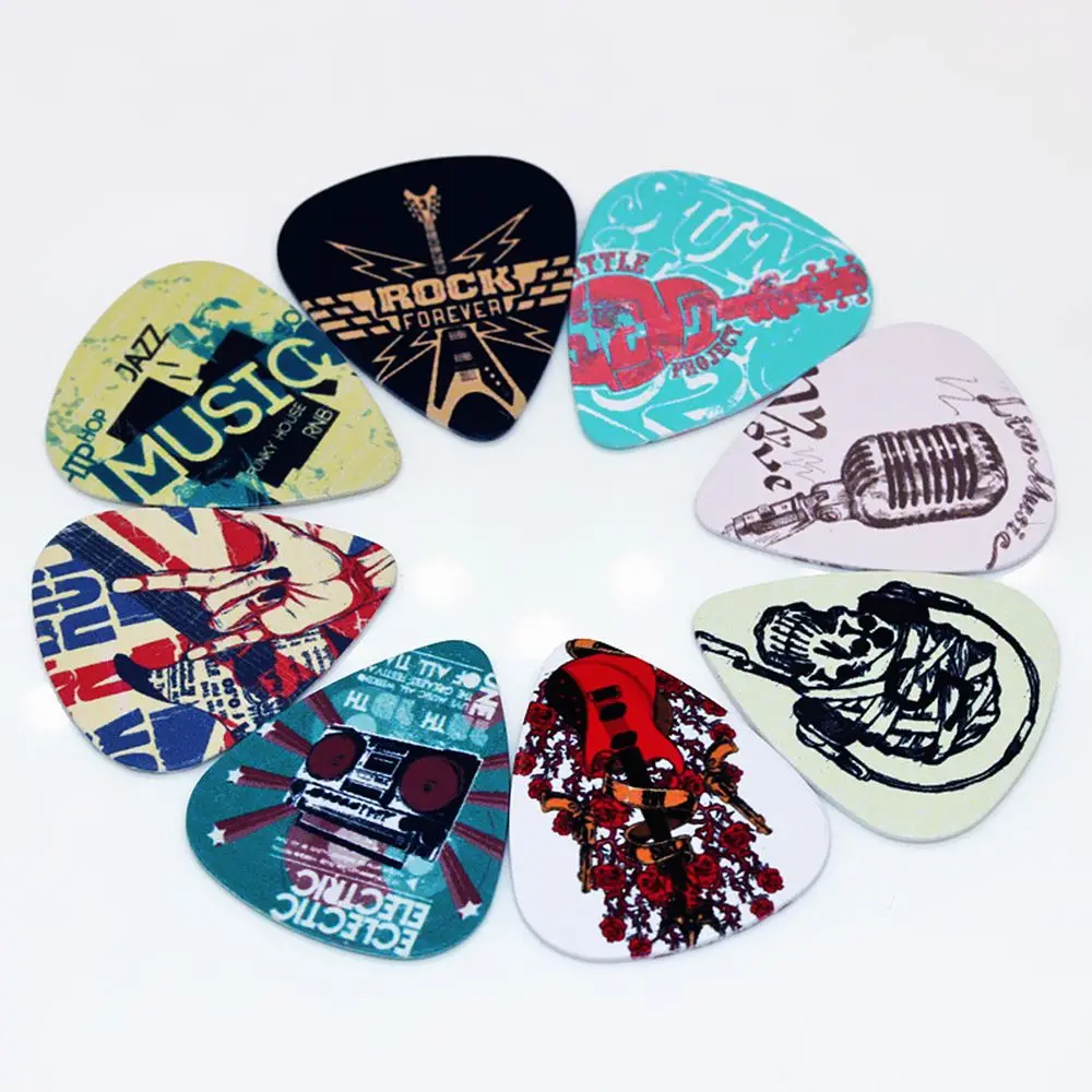 Pattern Mediator Rock Electric Gestures 0.71mm Guitar Picks Plectrums Celluloid Shrapnel