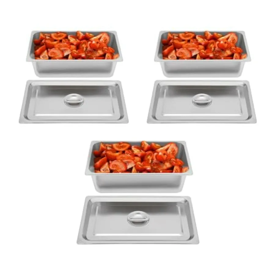 

6-дюймовые паровые кастрюли из нержавеющей стали с крышкой для коммерческого использования в отеле и ресторанах. Прочные и термостойкие.