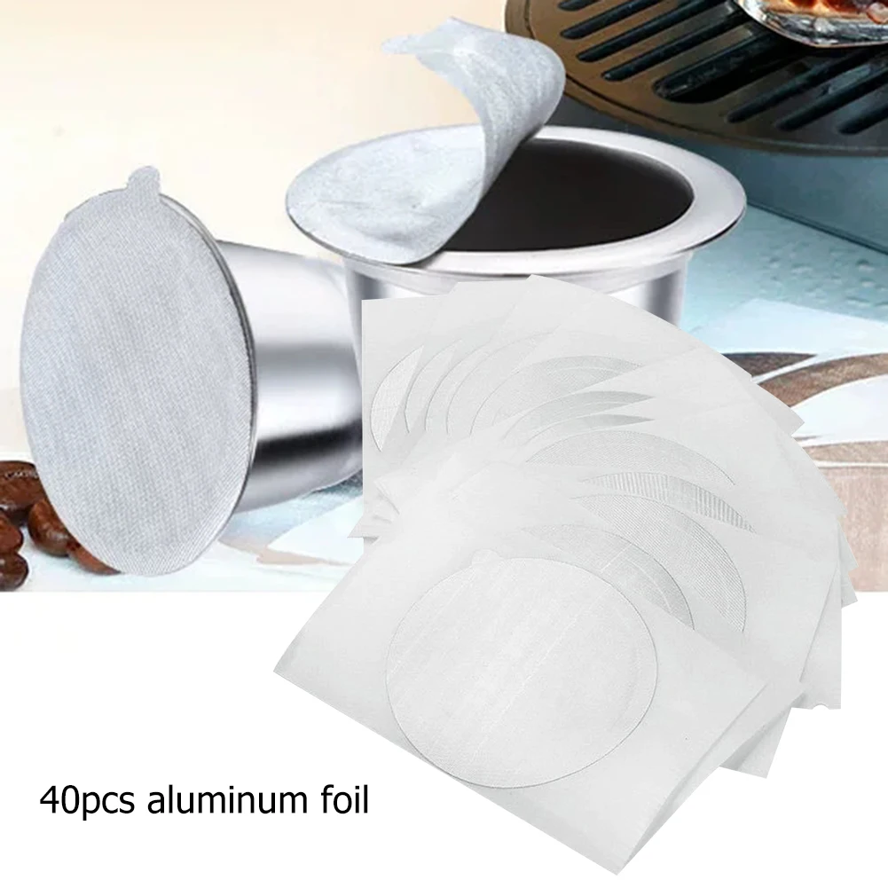 Refillable Reusable ซิลิโคนเกรดอาหารฝาครอบแคปซูล Pods อลูมิเนียมสติกเกอร์สำหรับ Vertuo/Vertuo Line ถ้วยกาแฟแคปซูล