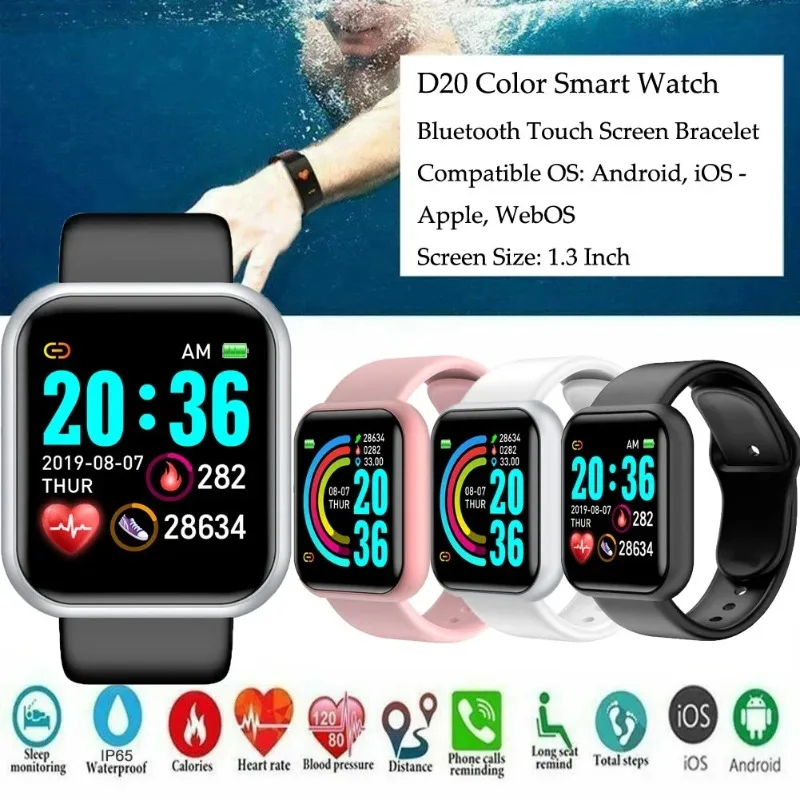 Customized True Pedometer Chip Multifunctional Smart Watch Men Women Bluetooth Connected Phone Music Fitness Sports Bracelet