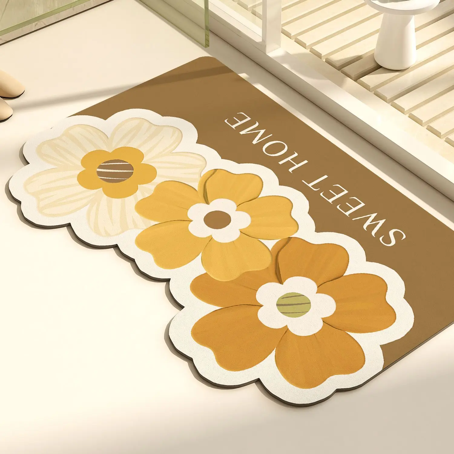 

Small Fresh Diatomaceous Earth Mat Absorbent Bathroom Mat Toilet Household Door Cushion Anti Slip Quick Drying Foot Carpet