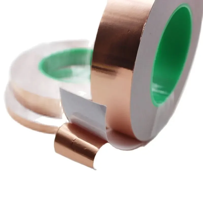 Copper Foil Sheet Conductive Tape Screening Standard Adhesive EMI Shielding For Guitar Slug And Snail Barrier 3mm To 50mm Wide