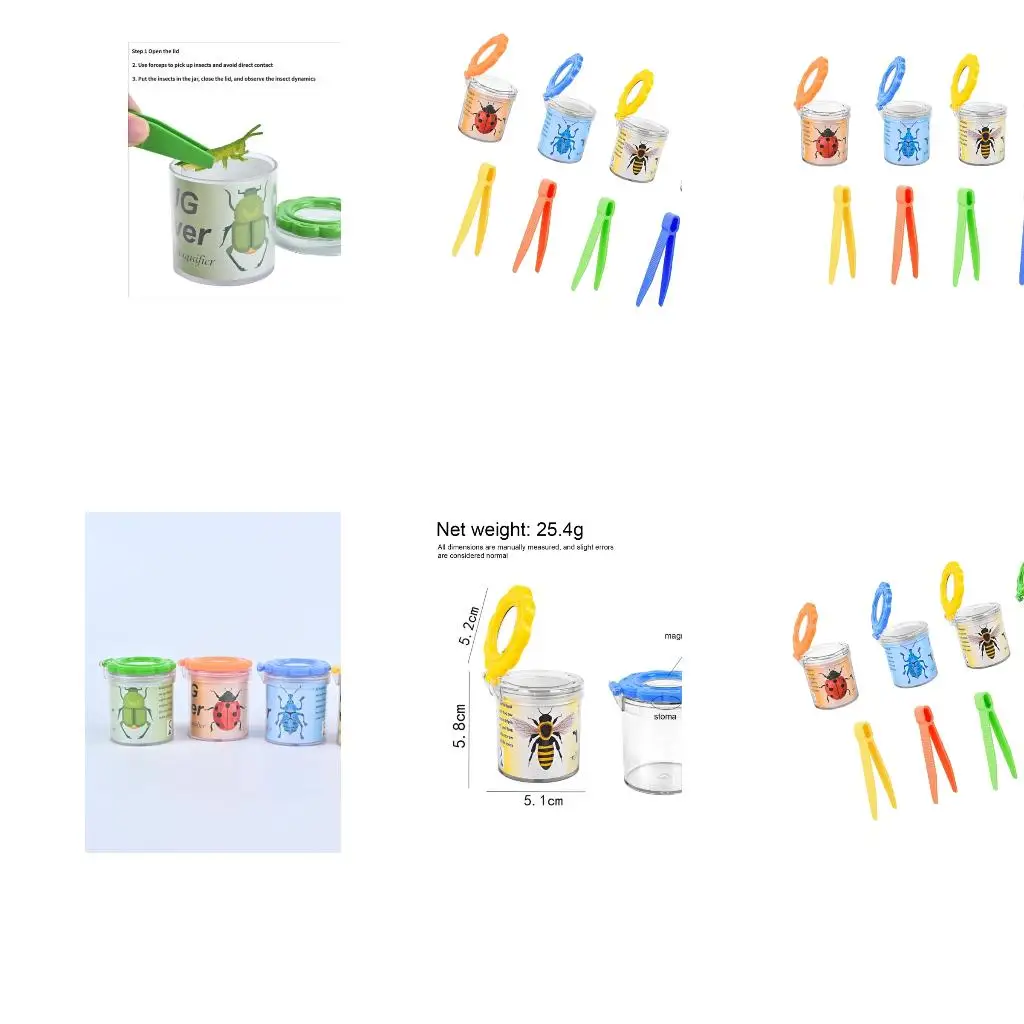 Small Clear Worm Jars Box For Scientific Study And Classroom Activity