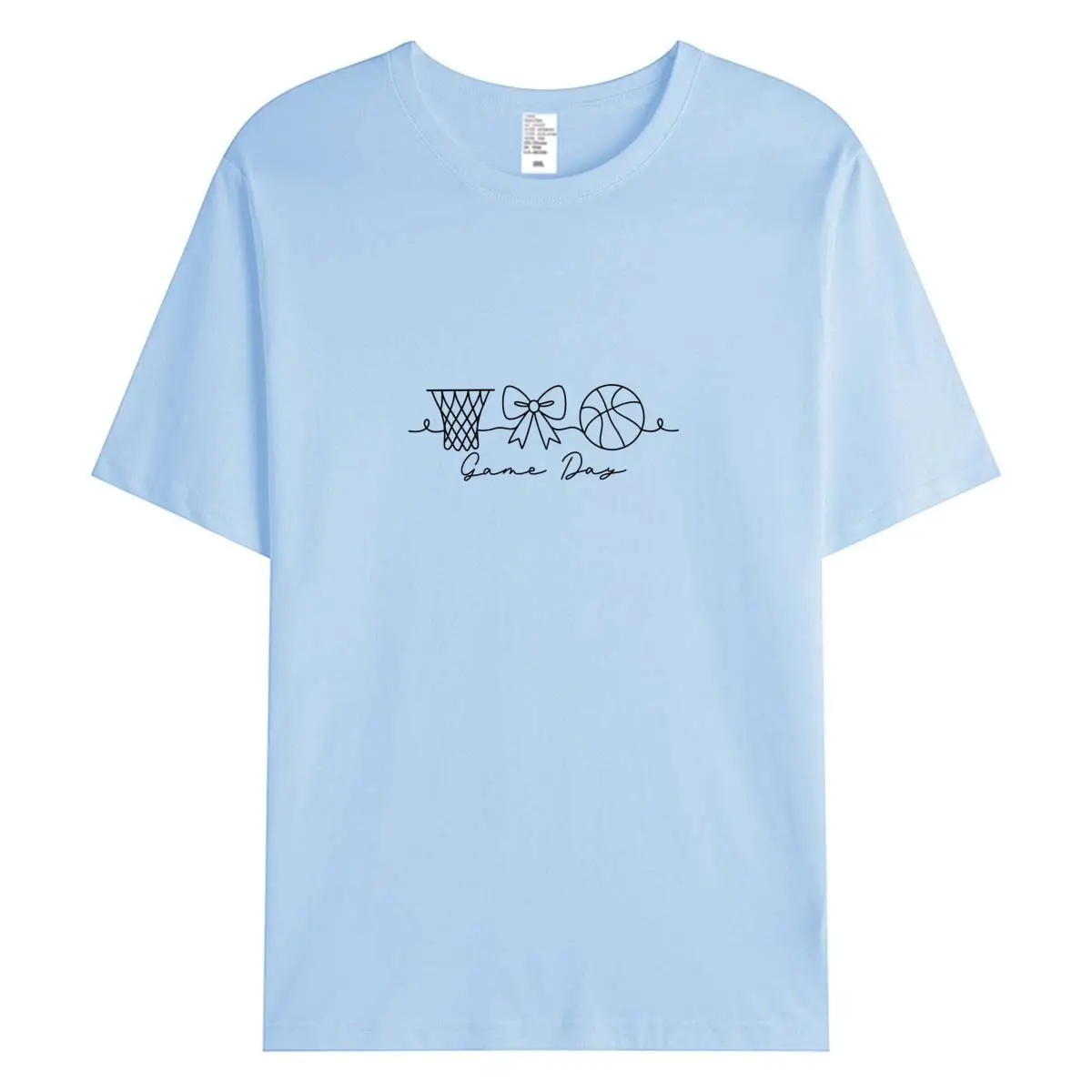 Letnie damskie koszulki T-shirt 100% bawełna z krótkim rękawem 2026 Nowa koszulka z grafiką na dzień meczu Damska koszulka Odzież Damskie bluzki oversize