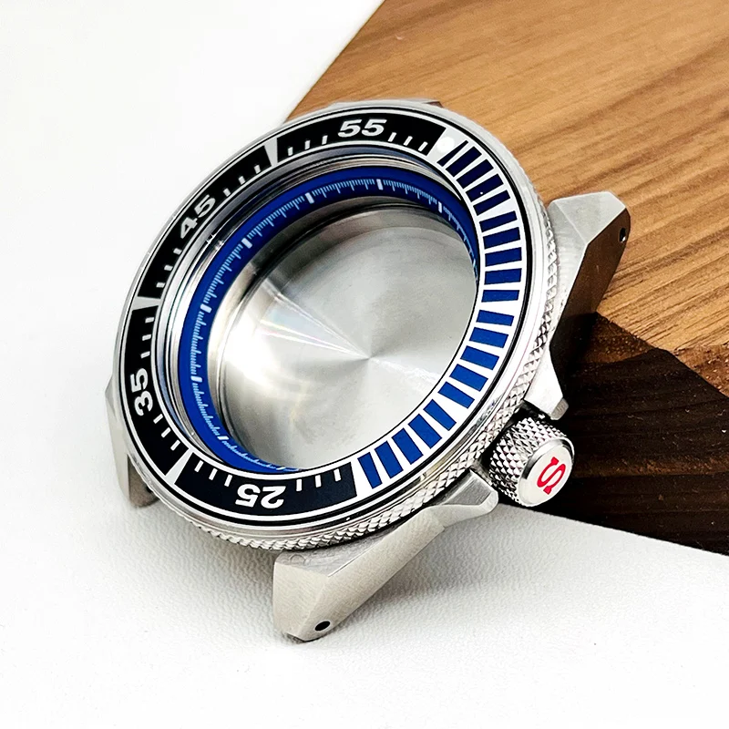 44mm NH35 Case Samurai Watch Case fit for NH34 NH35 NH36 7S26 Automatic Movement 20ATM Sapphire Crystal Glass Watch Case image 3
