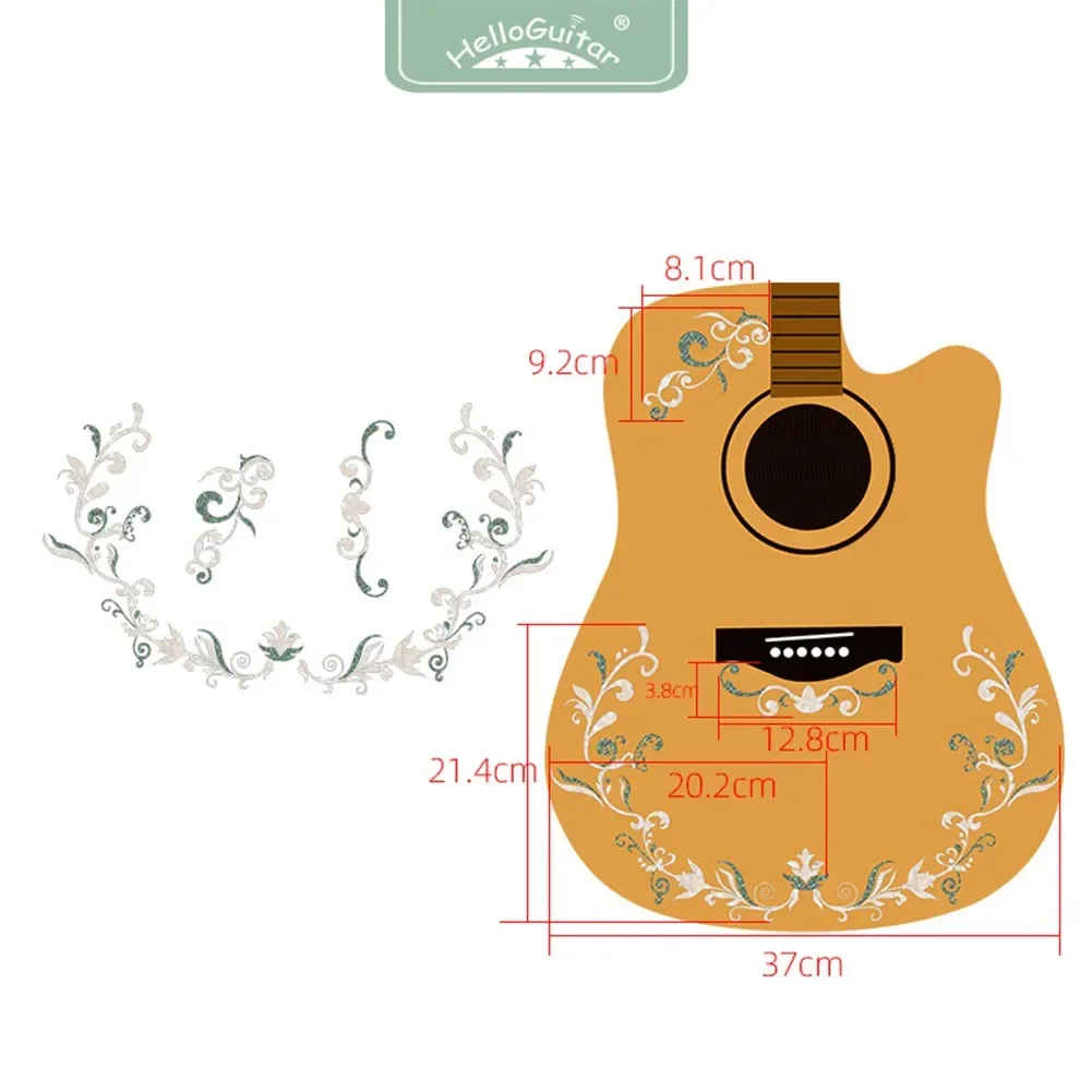 Guitar Body Inlay Decals Sticker Acoustic Pickguard Decorative Self-adhesive Pick Guard Sticker For Acoustic Guitar Accessories