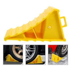 2 Pcs Car Block Curved Leveling Blocks Wheel Chock Trucks Threshold Ramp Camper Trailer Chocks for Travel Trailers Caravan