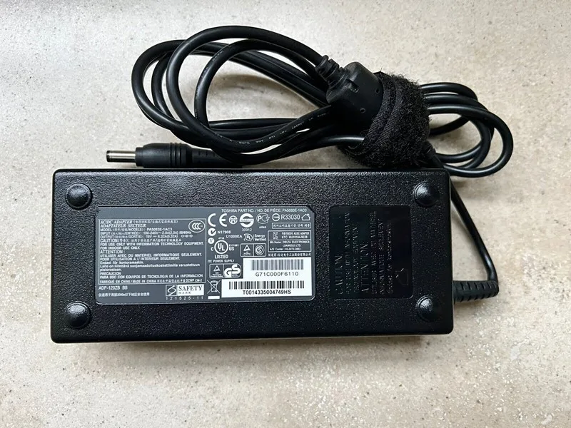 Cargador/adaptador de corriente alterna para ordenador portátil, 19V, 6,32a, 120W, para Toshiba Satellite A505 L500 M505 L850-B451 PA3717U-1ACA PA3290U-2ACA