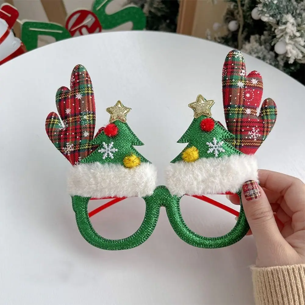 

Decorative Merry Christmas Glasses Plastic Colorful Santa Snowman Glasses Foldable Santa Claus/Snowman/Christmas Tree