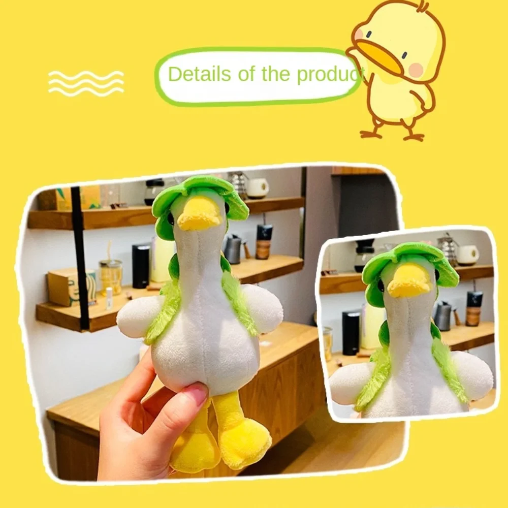 Muñeco de peluche de pato de dibujos animados, colgante de pato divertido de dibujos animados, llavero de peluche creativo, juguetes de peluche, llavero, regalos de cumpleaños