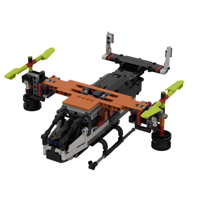 飛行機模型 MOC 組み立てブロック 小粒子組み立てモデル DIY 装飾品 男の子のおもちゃ 499個（パーツパック/電子図面）