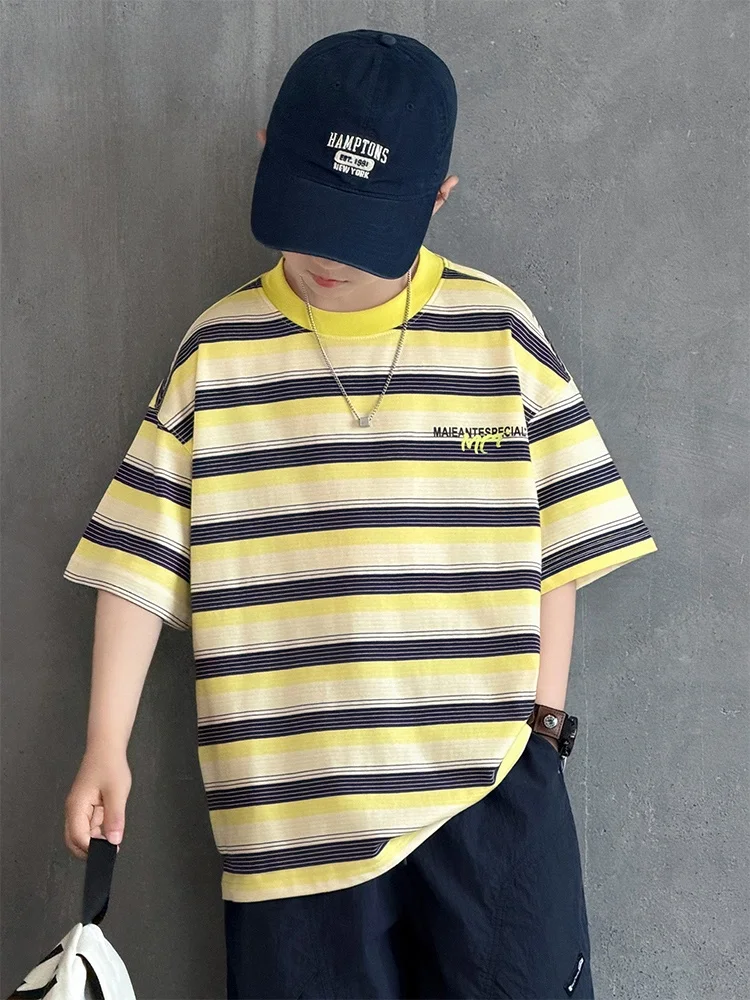 cresry-t-shirt-a-maniche-corte-da-ragazzo-a-righe-stile-preppy-in-misto-cotone-nuovo-arrivo-estivo-abbigliamento-per-bambini-stile-coreano
