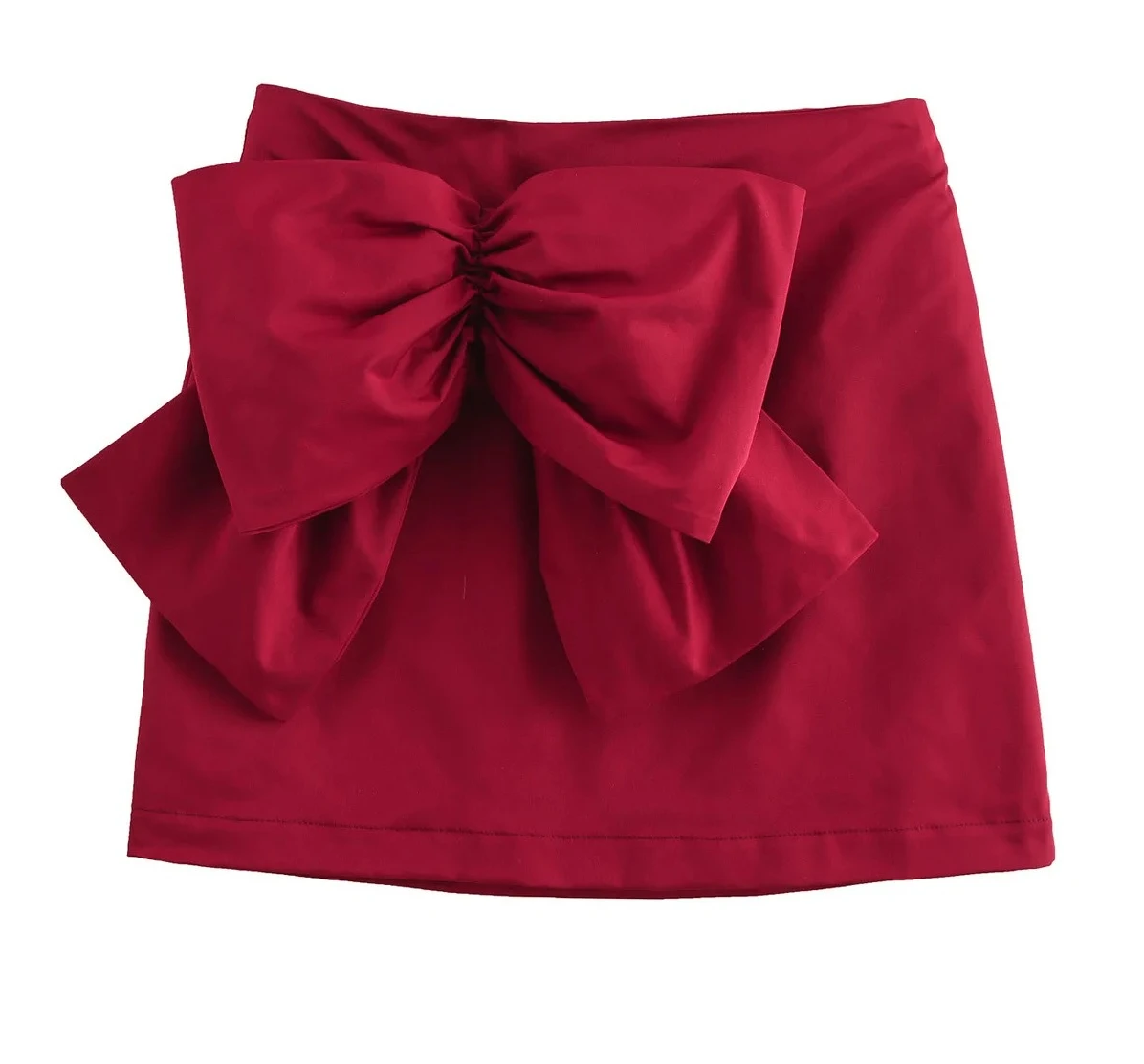 

New Vintage Chic Red Bow A Line Mini Skirt Christmas Party Prom High Waisted Bachelorette Short Skirt
