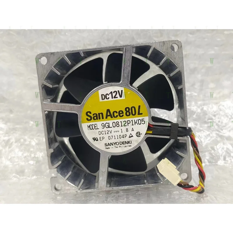 

H 1 шт. Вентилятор SANYO 9GL0812P1K05 DC12V 1.8A 8038 8 см вентилятор с алюминиевой рамой 4 провода