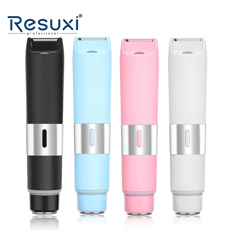 

New Resuxi 461 Painless Face Bikini Trimmer for Women Cordless Body Shaver for Trip Replaceable Lady Shaver with IPX4 Waterproof