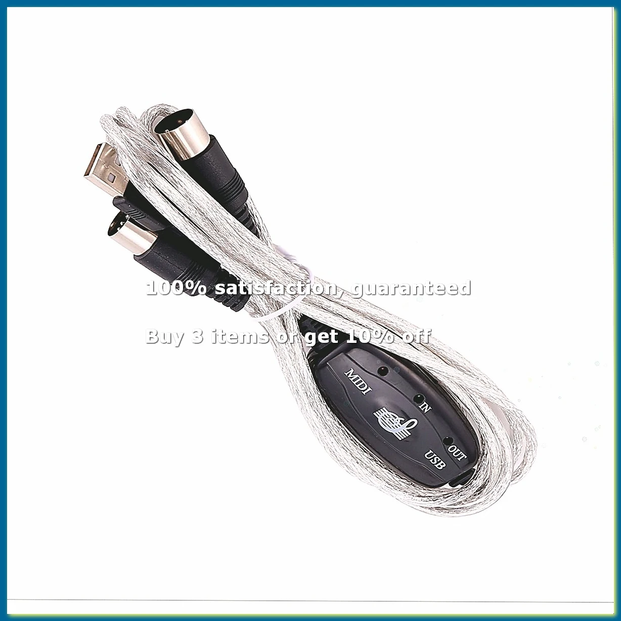 USB to MIDI 5Pin Cable Converter 2 in 1 to PC Audio Output Editing for Piano Electronic Electronic Musical Instruments