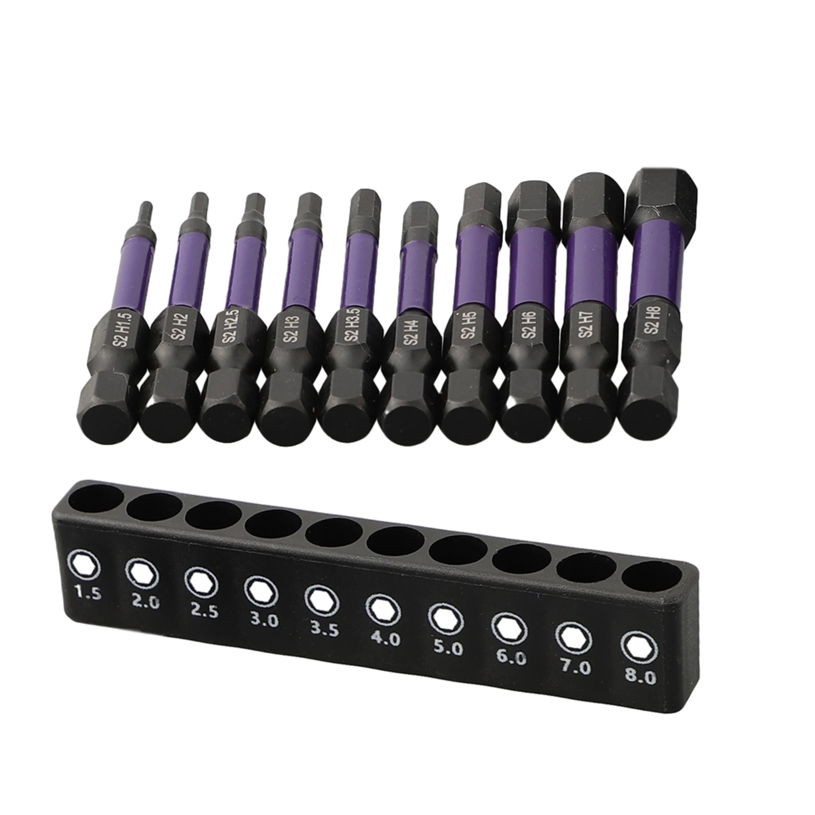 Imagem -05 - Hex Cabeça Chave Broca com Chaves de Fenda Bit Holder Grupo Shank Quick Release Chave de Fenda Magnética Bit Tools H1.5-h8 10 Pcs