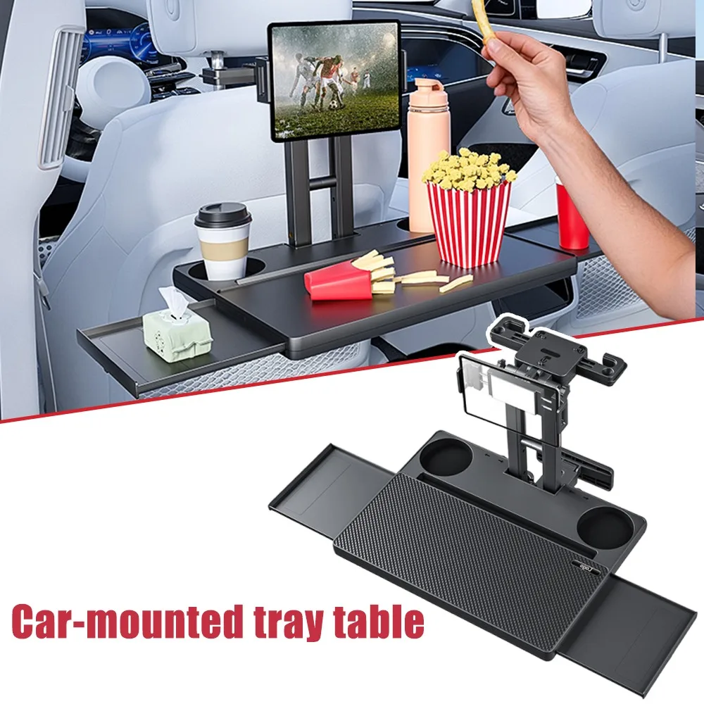 Car Tray Table Foldable Rear Seat Multifunctional Laptop Desk for Eating Writing Travel Camping Road Trip Auto Interior