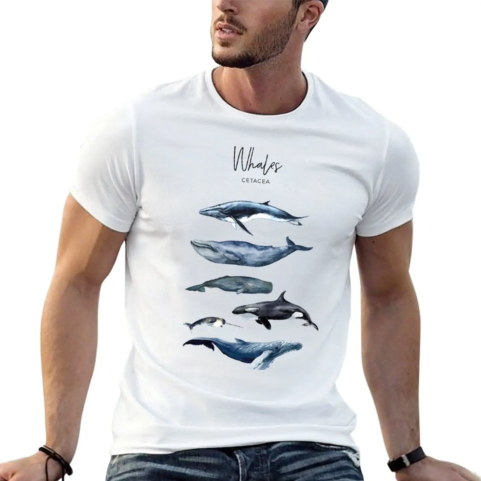 

men Whales casual T-Shirt t man for t man plain shirts shirt