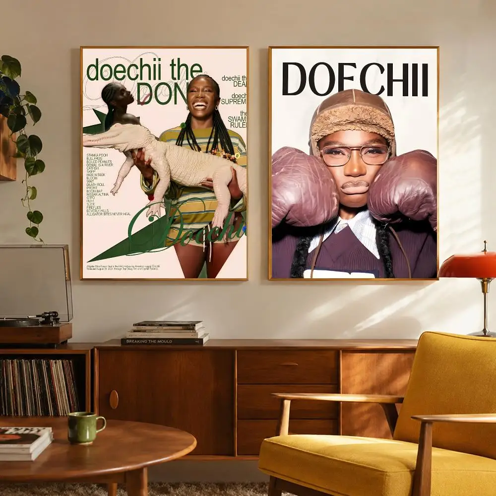 Hip-Hop D-Doechii Poster Digital Solvent Print Waterproof PP Fade-Resistant Wall Art Room Decor Gift