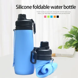 Fashion And Creative Silicone Folding Water Bottle Multi Color Suitable For Outdoor Sports 750ml