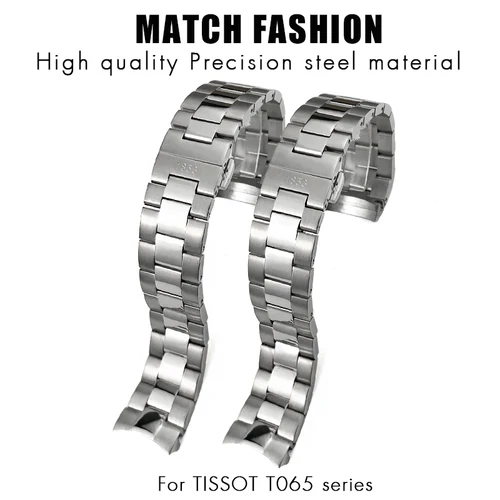 Imagen 2 del producto Correa de acero inoxidable plateada de 21mm para reloj Tissot T127 de 40mm 1853 T127.410 T127.407 T 127410 A T 127407 Pulseras de hombre
