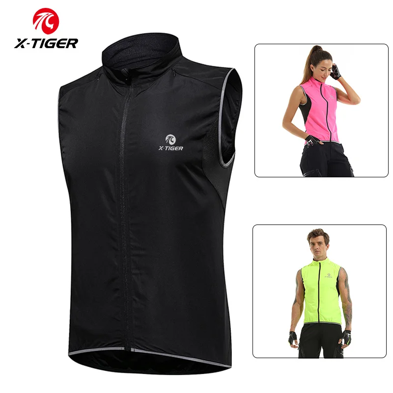 X-TIGER Windproof Cycling Vest Men Women Summer Cycling Jacket Outdoor Hiking Hunting Sleeveless Windbreaker  Quick-Dry vests