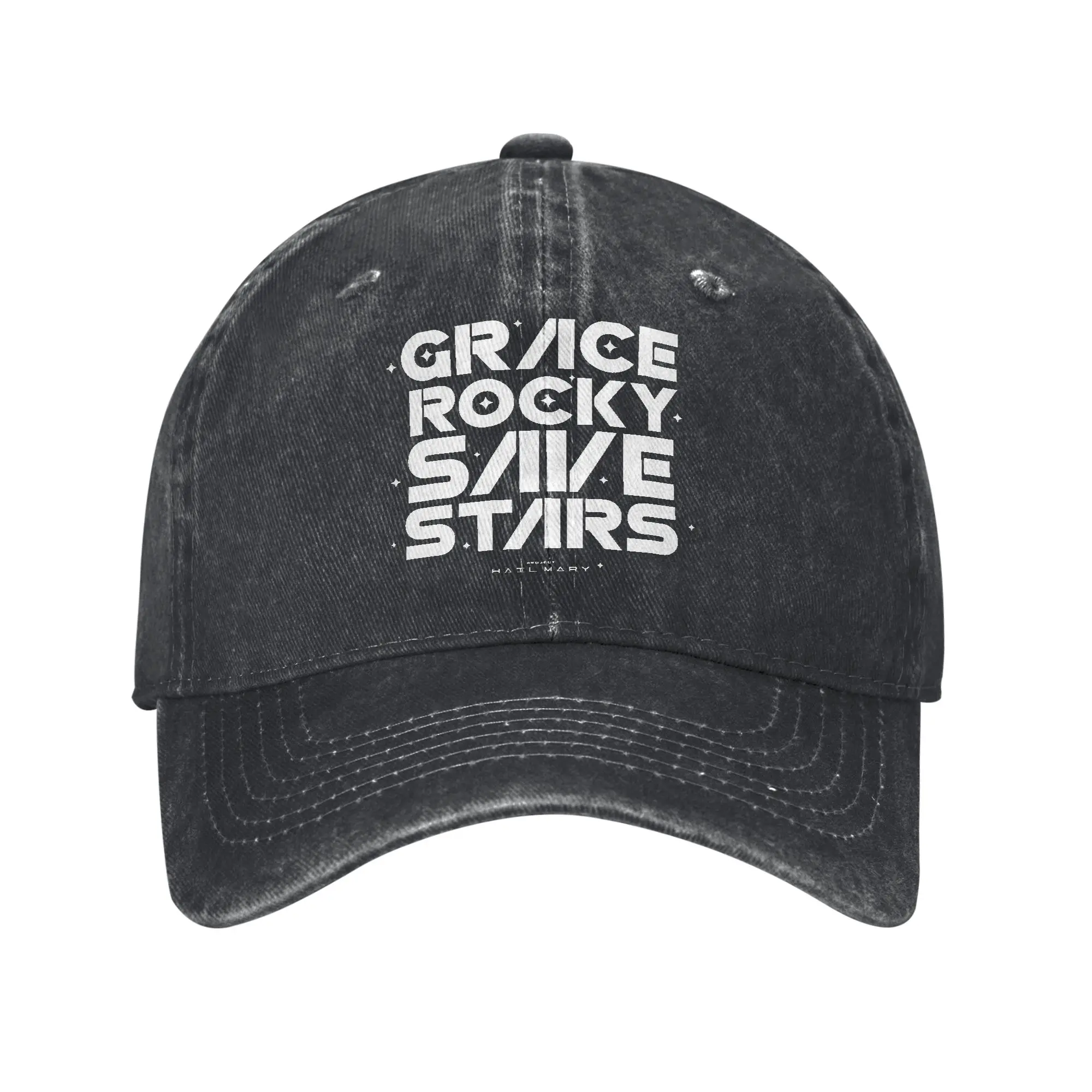 Project Hail Mary Grace Rockys Save Stars Men Women Baseball Caps  Distressed Denim Washed Caps Hat Retro Outdoor Snapback Cap