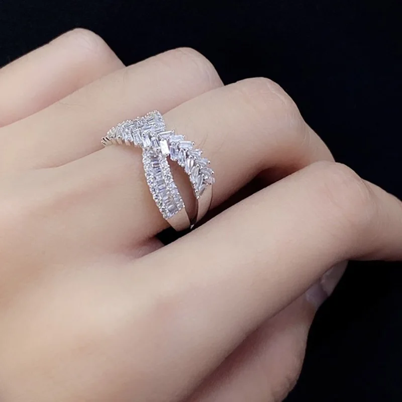 0.7Ct naturalny diament 18k czystego złota pierścionek diamentowy pierścionek moda wesele biżuterii panie prezent na rocznicę