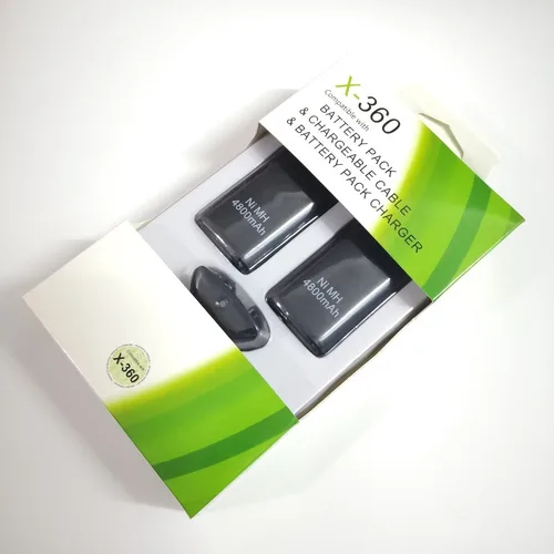 Batería recargable de 4800mAh con 1 Cable de carga para baterías de Gamepad Xbox 360, batería de controlador inalámbrico