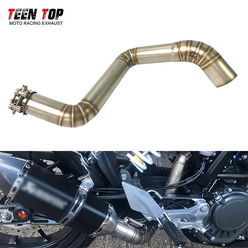 RC390 Decat Pipe For KTM Duke 125 200 Exhaust Middle Link Pipe Duke125 Motorbike Exhaust Mid Connect Tube Duke290 Escape Moto - view 6
