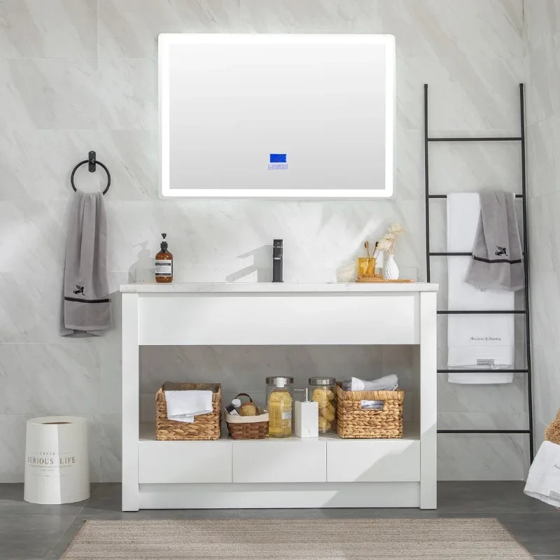 

Оптовая продажа, наборы для ванной комнаты, туалетный столик с умывальником, мебель для раковины, роскошный деревянный туалетный столик для ванной комнаты, 2024, горячая распродажа