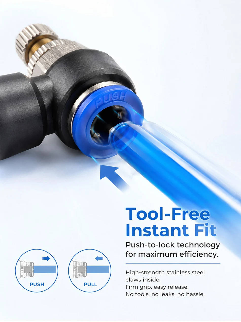 5PCS SL Type Pneumatic Speed Regulating Valve 6mm Tube M5 1/8" 1/4" 3/8" 1/2" Thread Throttle Fitting Air Hose Quick Connectors T&I Online Store