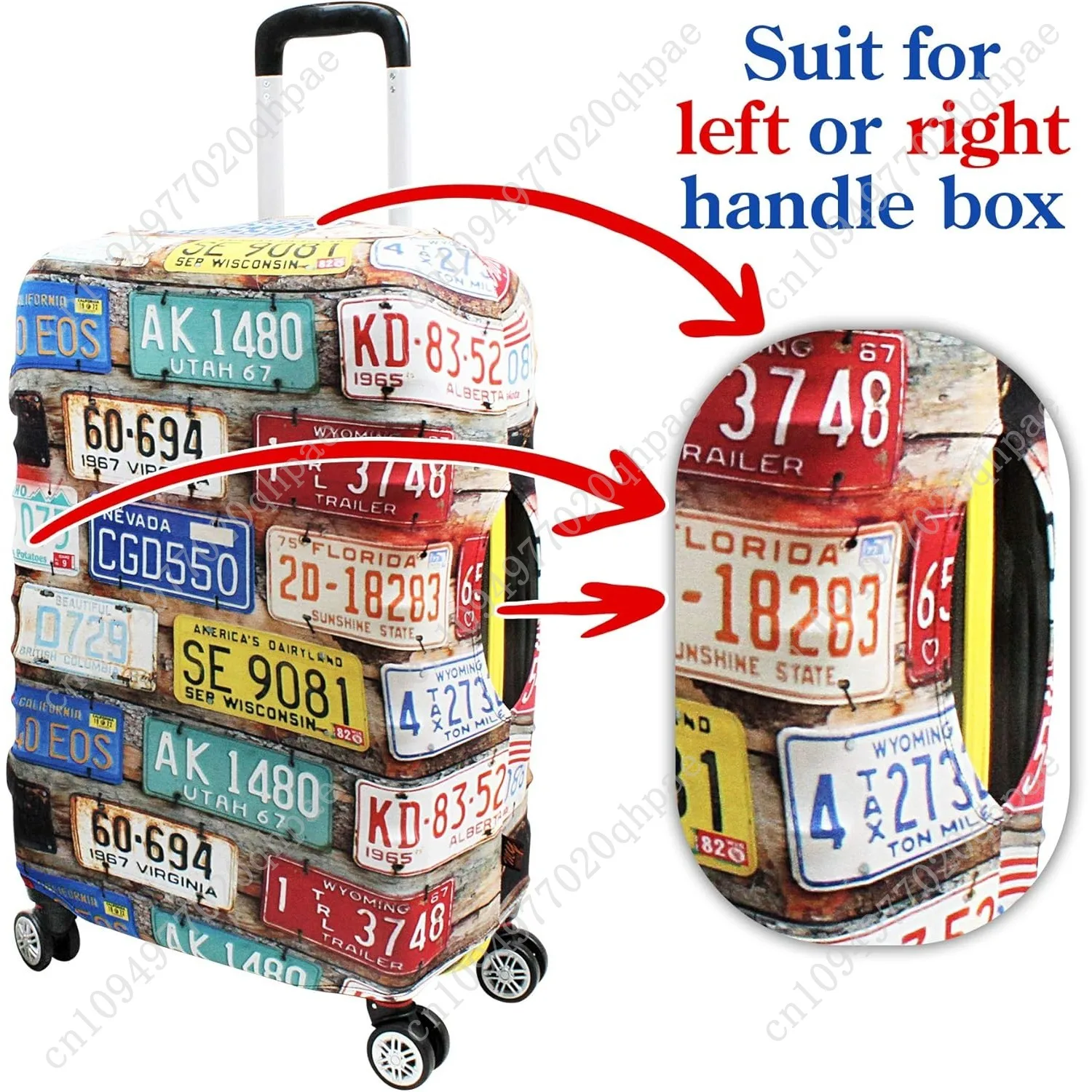 غطاء حقيبة الأمتعة يناسب 19-33 بوصة غطاء حقيبة سفر معتمد من TSA قابل للغسل ومضاد للغبار ومضاد للخدش (M (22-26 بوصة)