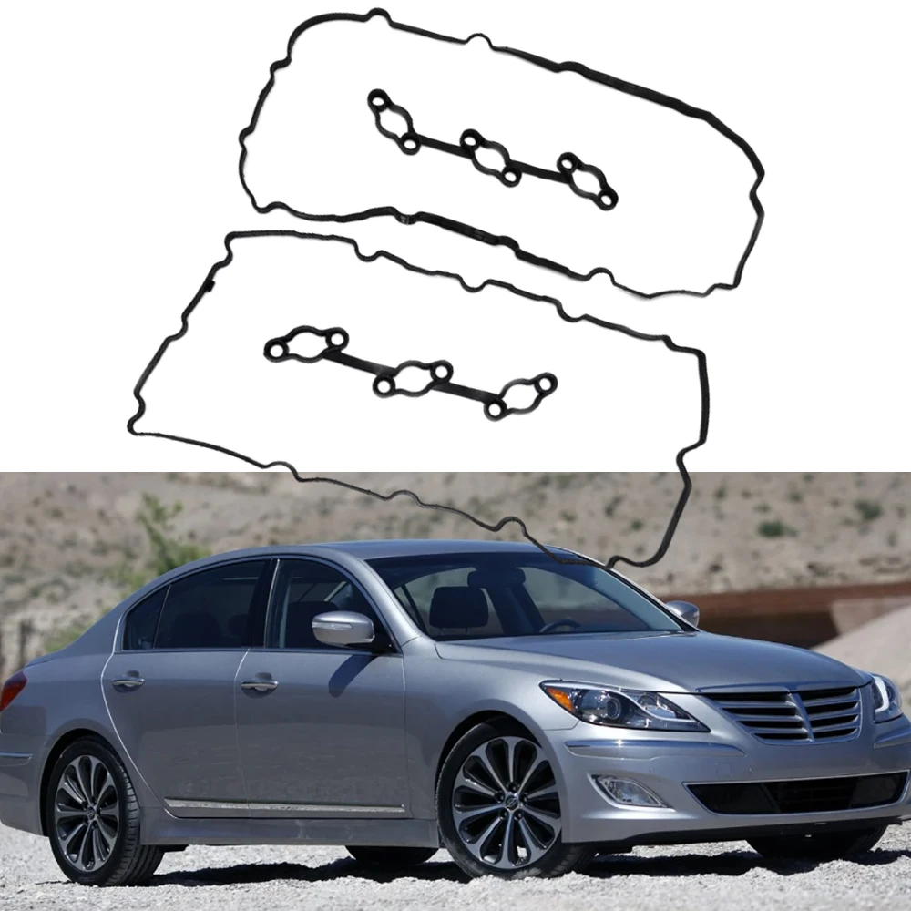 

1 Set Valve Cover Gasket Left and Right For Kia Borrego Hyundai Genesis Santa Fe Kia Sorento Sedona 22441-3C710 22453-3C710