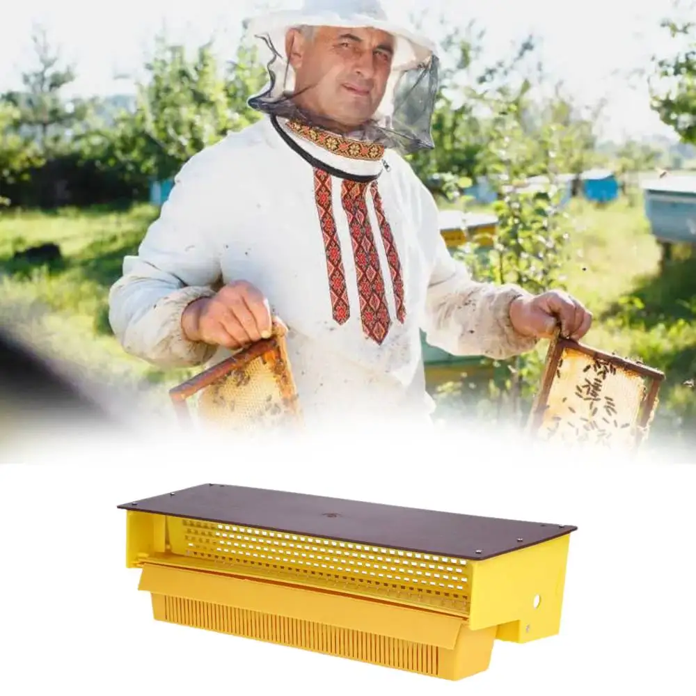 Beekeeping Pollen Trap Removable Pollen Tray Collector Yellow, Easily Adjusted and Assembled