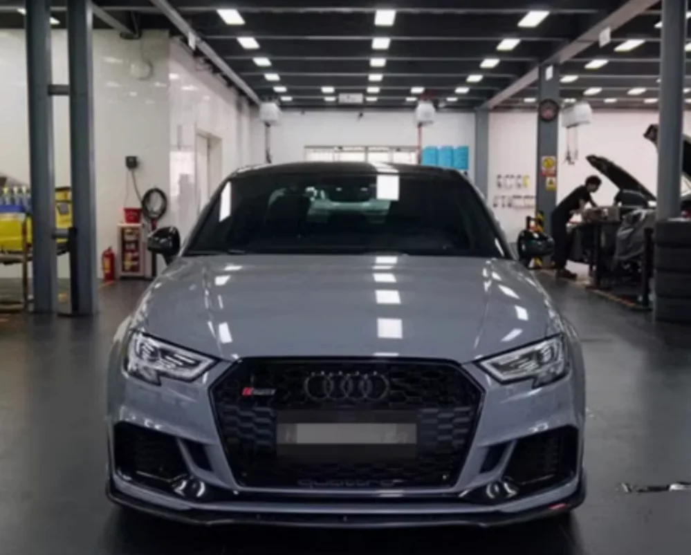 For Audi A3 modified RS3 front bar carbon fiber blade front lip S3/RS3 carbon fiber front shovel front lip chin