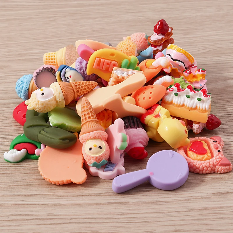 Tusember 10 Stück/Set Niedliche Kawaii Lebensmittel-Anhänger Eier Kuchen Eiscreme Flache Anhänger für Schmuckherstellung Ohrringe Halsketten Zubehör – Detail 4