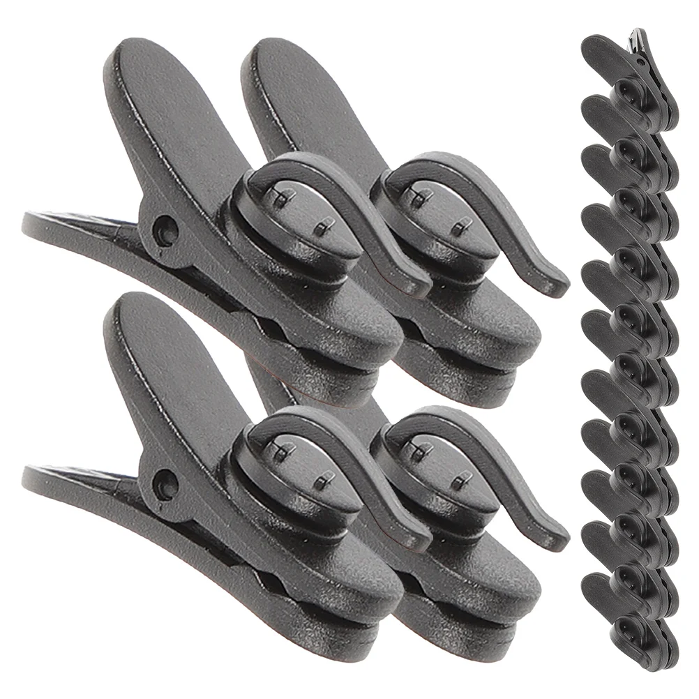 15pcs Microphone Clips Portable Secure Grip for Meetings Presentations Recordings Plastic Clothing Clip Mic Accessories