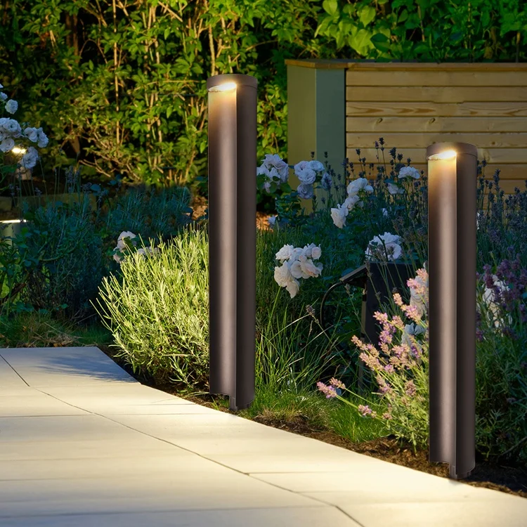 

Aluminum bollards path light integrated luminaire for outdoor landscaping