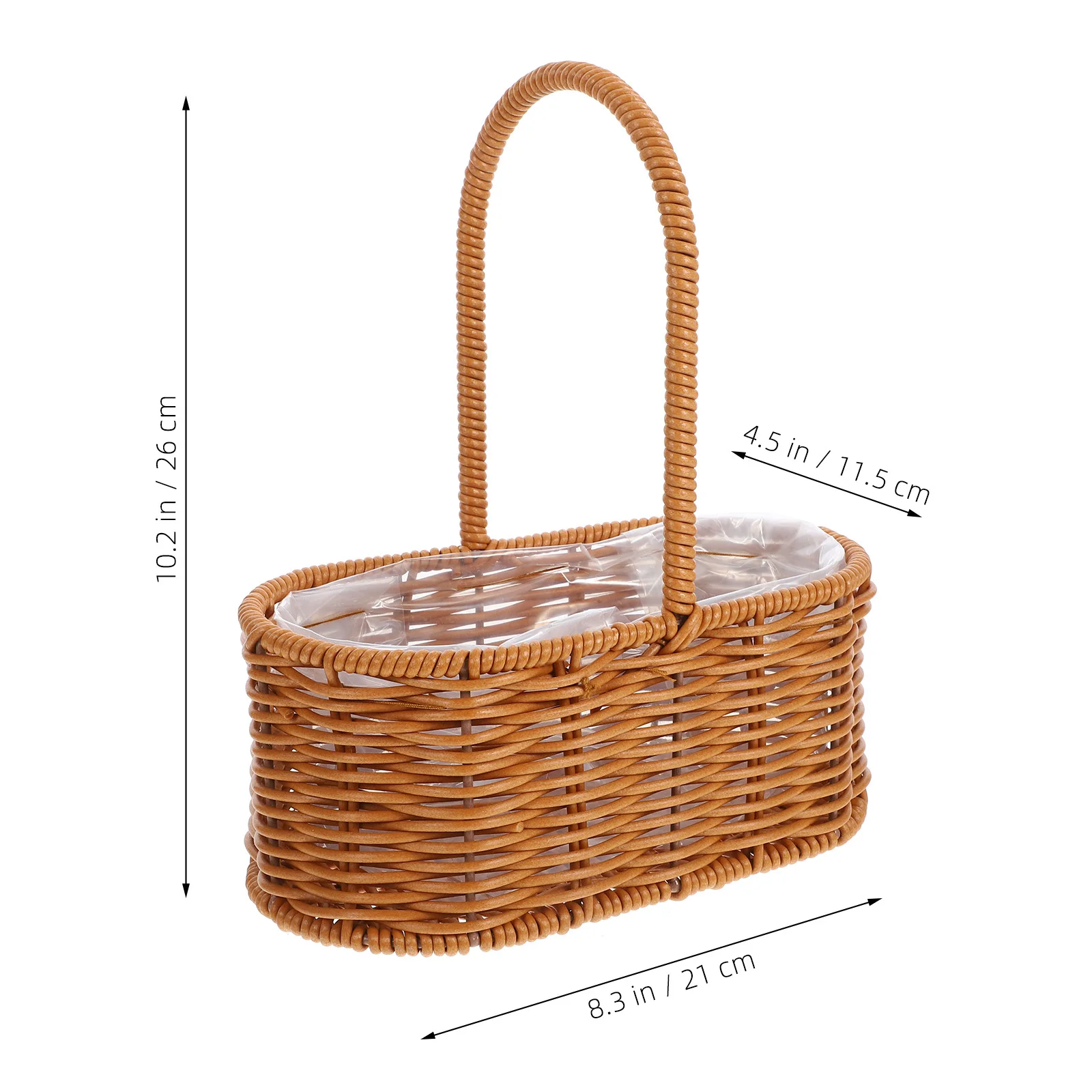 Рисунок 4 - Тканая корзина для цветов с ручкой