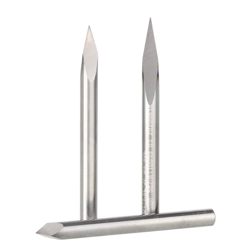 Imagem -05 - Fresadora Borda Pirâmide Gravura Bit mm Shank 20 30 40 45 60 90 Graus Cnc Router Bit Ferramenta de Fresagem de Madeira 10 Pcs