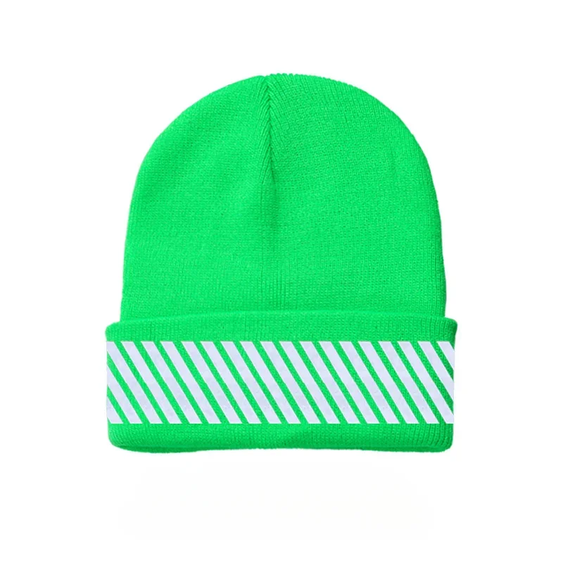 Imagem -06 - Chapéu Feminino de Malha Fluorescente Bonés Femininos Bonitos Gorro Mais Quente Boné Casual para Senhoras Meninas Outono Inverno Novo