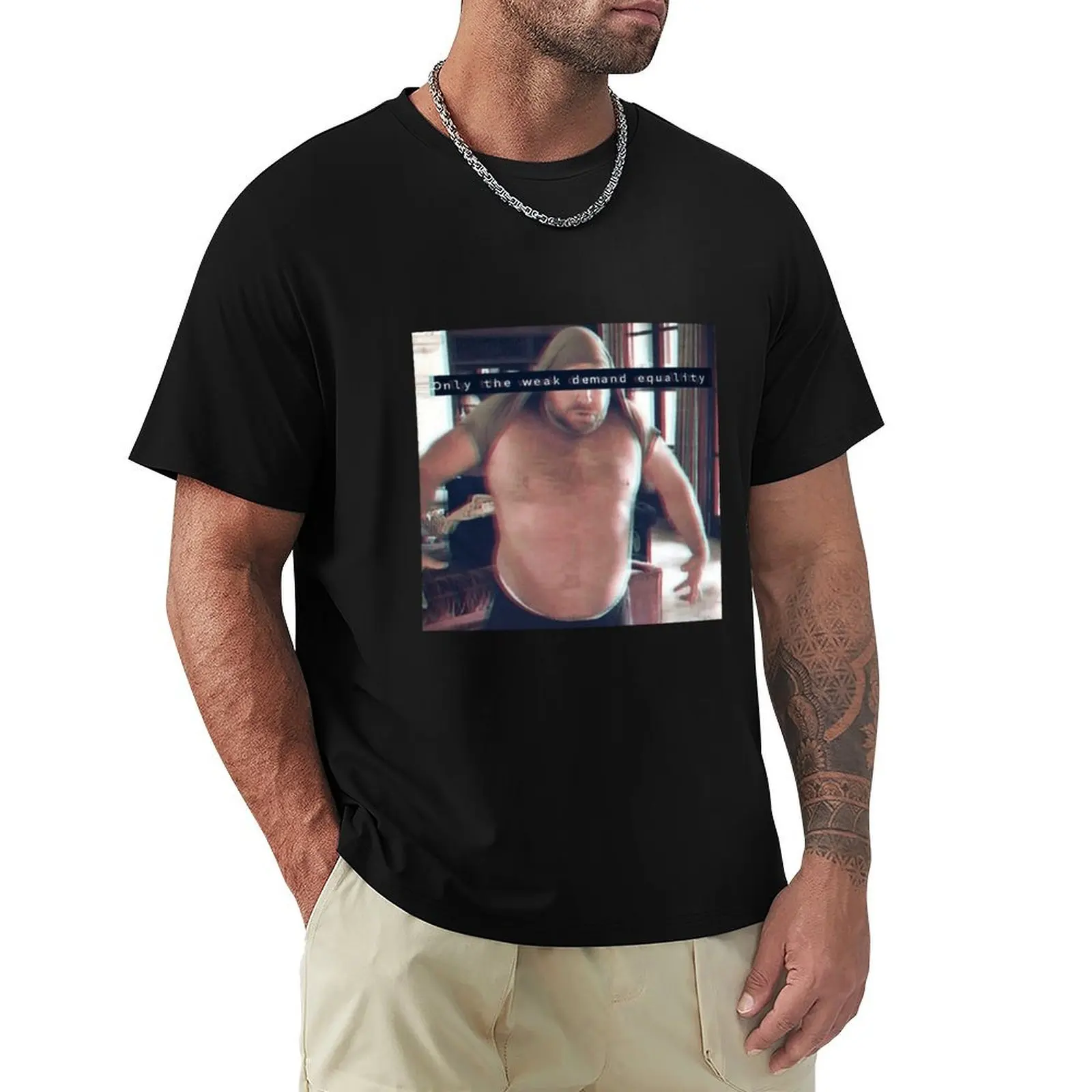 AJ only the weak demand equality T-Shirt Summer Sports Quick Dry T-Shirt