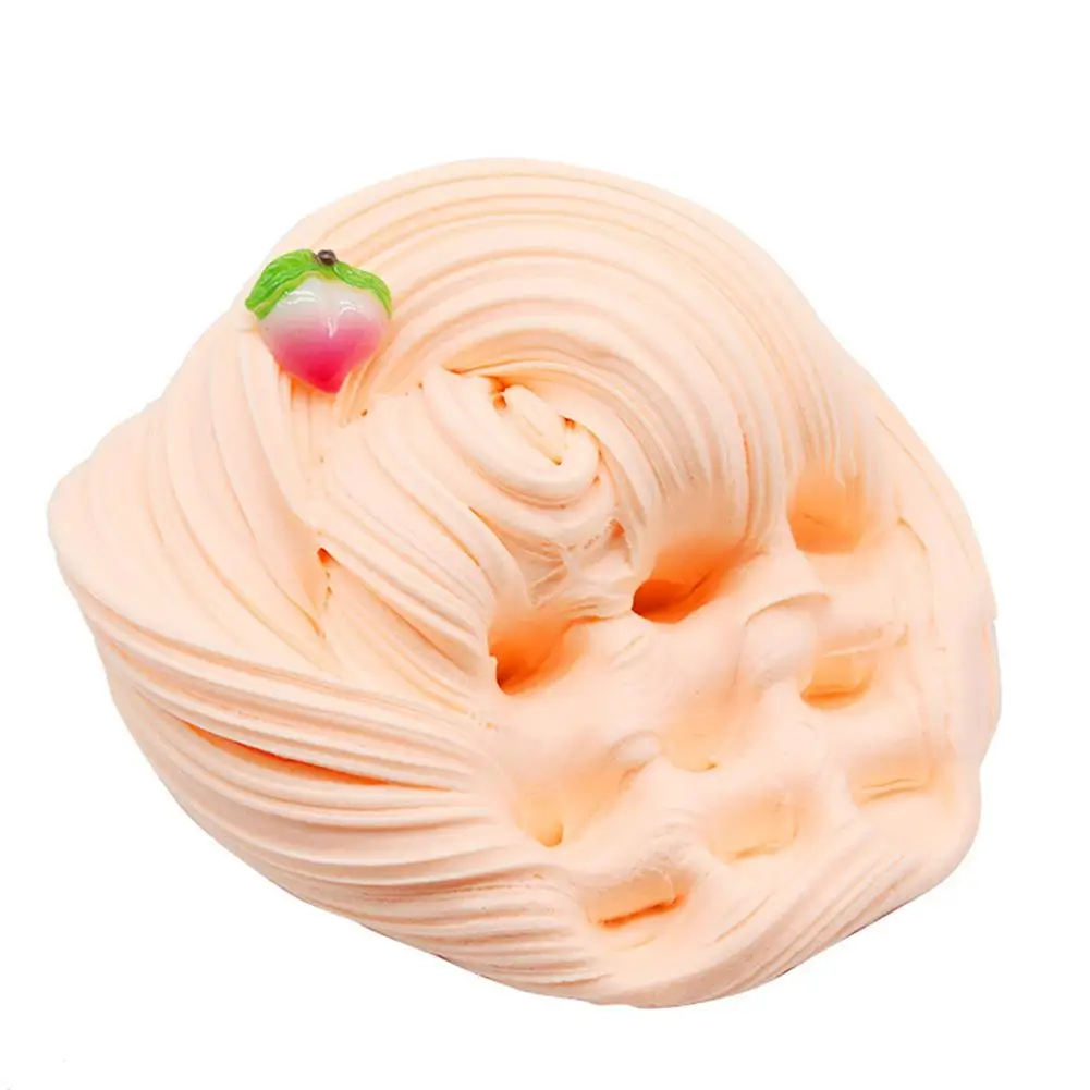60ml Strawberry Scented Slime DIY Soft Clay Toy Stress Relief Sensory Putty with Fruit Charm for Kids Birthday Gift